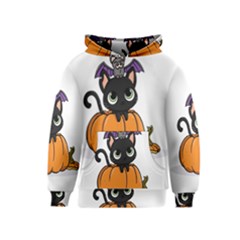 Halloween Cute Cat Kids  Pullover Hoodie