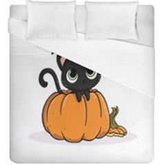 Halloween Cute Cat Duvet Cover (king Size) by HermanTelo