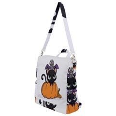 Halloween Cute Cat Crossbody Backpack by HermanTelo