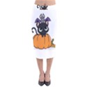 Halloween Cute Cat Velvet Midi Pencil Skirt View1