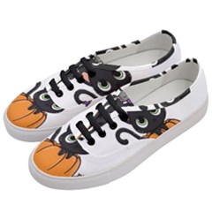 Halloween Cute Cat Women s Classic Low Top Sneakers by HermanTelo