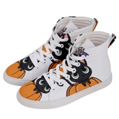 Halloween Cute Cat Men s Hi-top Skate Sneakers by HermanTelo