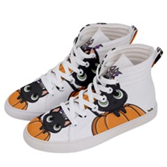 Halloween Cute Cat Women s Hi-top Skate Sneakers