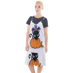 Halloween Cute Cat Camis Fishtail Dress by HermanTelo