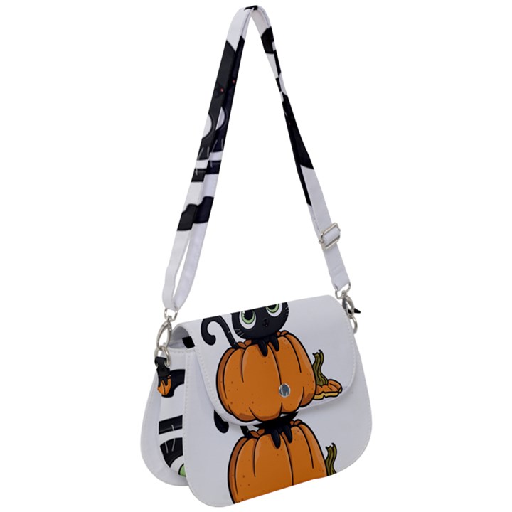 Halloween Cute Cat Saddle Handbag