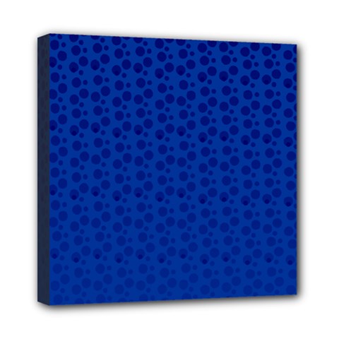 Background Polka Blue Mini Canvas 8  X 8  (stretched) by HermanTelo