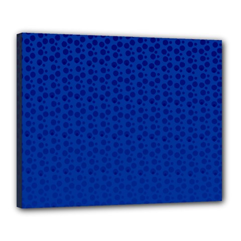 Background Polka Blue Canvas 20  X 16  (stretched) by HermanTelo