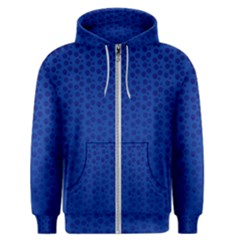 Background Polka Blue Men s Zipper Hoodie by HermanTelo