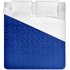 Background Polka Blue Duvet Cover (king Size)