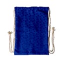 Background Polka Blue Drawstring Bag (Small) View1