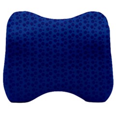 Background Polka Blue Velour Head Support Cushion