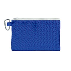 Background Polka Blue Canvas Cosmetic Bag (medium) by HermanTelo