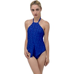 Background Polka Blue Go With The Flow One Piece Swimsuit