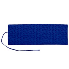 Background Polka Blue Roll Up Canvas Pencil Holder (m)