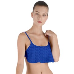 Background Polka Blue Layered Top Bikini Top 