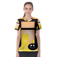 Abstract Anthropomorphic Art Women s Sport Mesh Tee