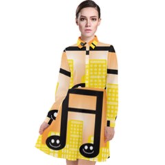 Abstract Anthropomorphic Art Long Sleeve Chiffon Shirt Dress by HermanTelo