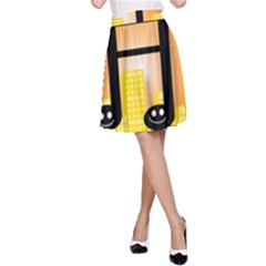 Abstract Anthropomorphic Art A-line Skirt