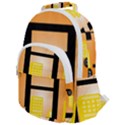 Abstract Anthropomorphic Art Rounded Multi Pocket Backpack View1