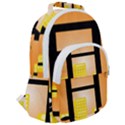 Abstract Anthropomorphic Art Rounded Multi Pocket Backpack View2