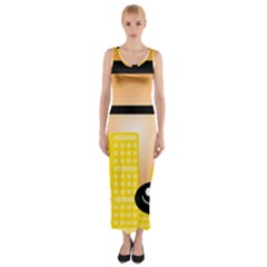 Abstract Anthropomorphic Art Fitted Maxi Dress by HermanTelo