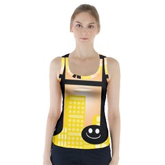 Abstract Anthropomorphic Art Racer Back Sports Top