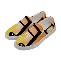 Abstract Anthropomorphic Art Women s Canvas Slip Ons