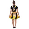 Abstract Anthropomorphic Art Velvet Suspender Skater Skirt View2