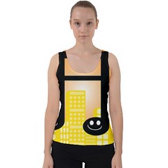 Abstract Anthropomorphic Art Velvet Tank Top