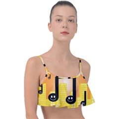 Abstract Anthropomorphic Art Frill Bikini Top