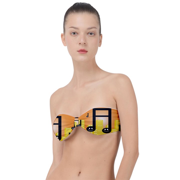 Abstract Anthropomorphic Art Classic Bandeau Bikini Top 