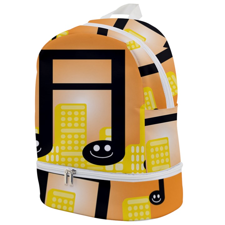 Abstract Anthropomorphic Art Zip Bottom Backpack