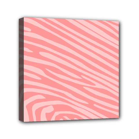 Pattern Texture Pink Mini Canvas 6  X 6  (stretched)