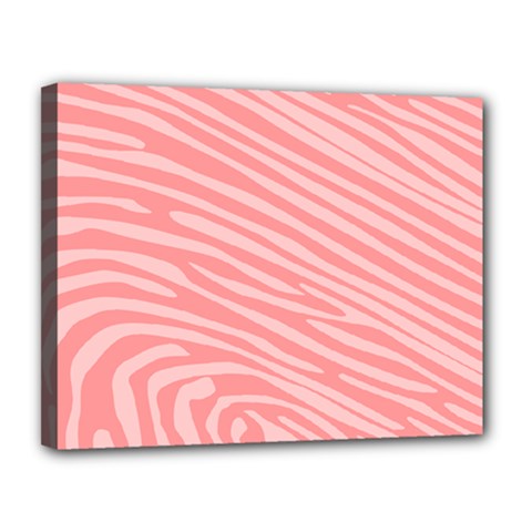 Pattern Texture Pink Canvas 14  X 11  (stretched)