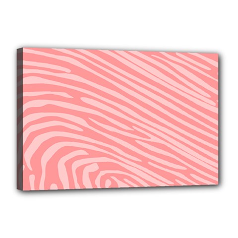 Pattern Texture Pink Canvas 18  X 12  (stretched)