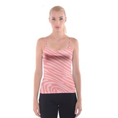 Pattern Texture Pink Spaghetti Strap Top