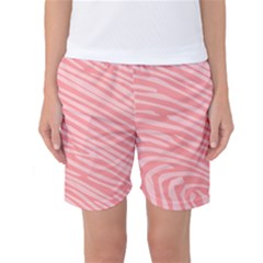 Pattern Texture Pink Women s Basketball Shorts