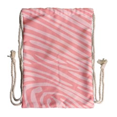 Pattern Texture Pink Drawstring Bag (large)