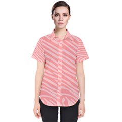 Pattern Texture Pink Women s Short Sleeve Shirt