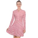 Pattern Texture Pink Long Sleeve Panel Dress View1