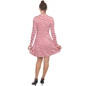 Pattern Texture Pink Long Sleeve Panel Dress View2