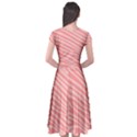 Pattern Texture Pink Cap Sleeve Wrap Front Dress View2