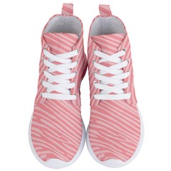 Pattern Texture Pink Women s Lightweight High Top Sneakers