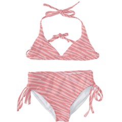 Pattern Texture Pink Kids  Classic Bikini Set