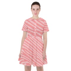 Pattern Texture Pink Sailor Dress