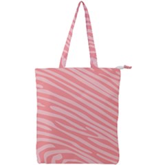 Pattern Texture Pink Double Zip Up Tote Bag