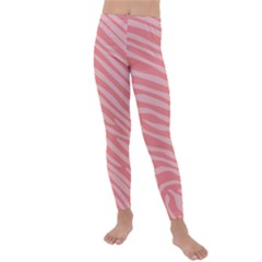 Pattern Texture Pink Kids  Lightweight Velour Leggings