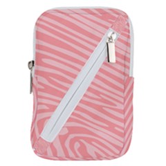 Pattern Texture Pink Belt Pouch Bag (small)