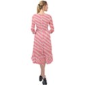 Pattern Texture Pink Ruffle End Midi Chiffon Dress View2