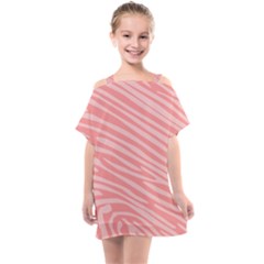 Pattern Texture Pink Kids  One Piece Chiffon Dress by HermanTelo